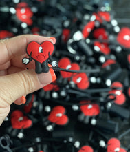 Load image into Gallery viewer, Bad Bunny Heart Straw topper