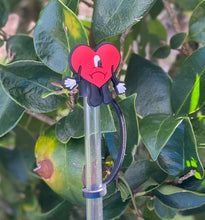 Load image into Gallery viewer, Bad Bunny Heart Straw topper