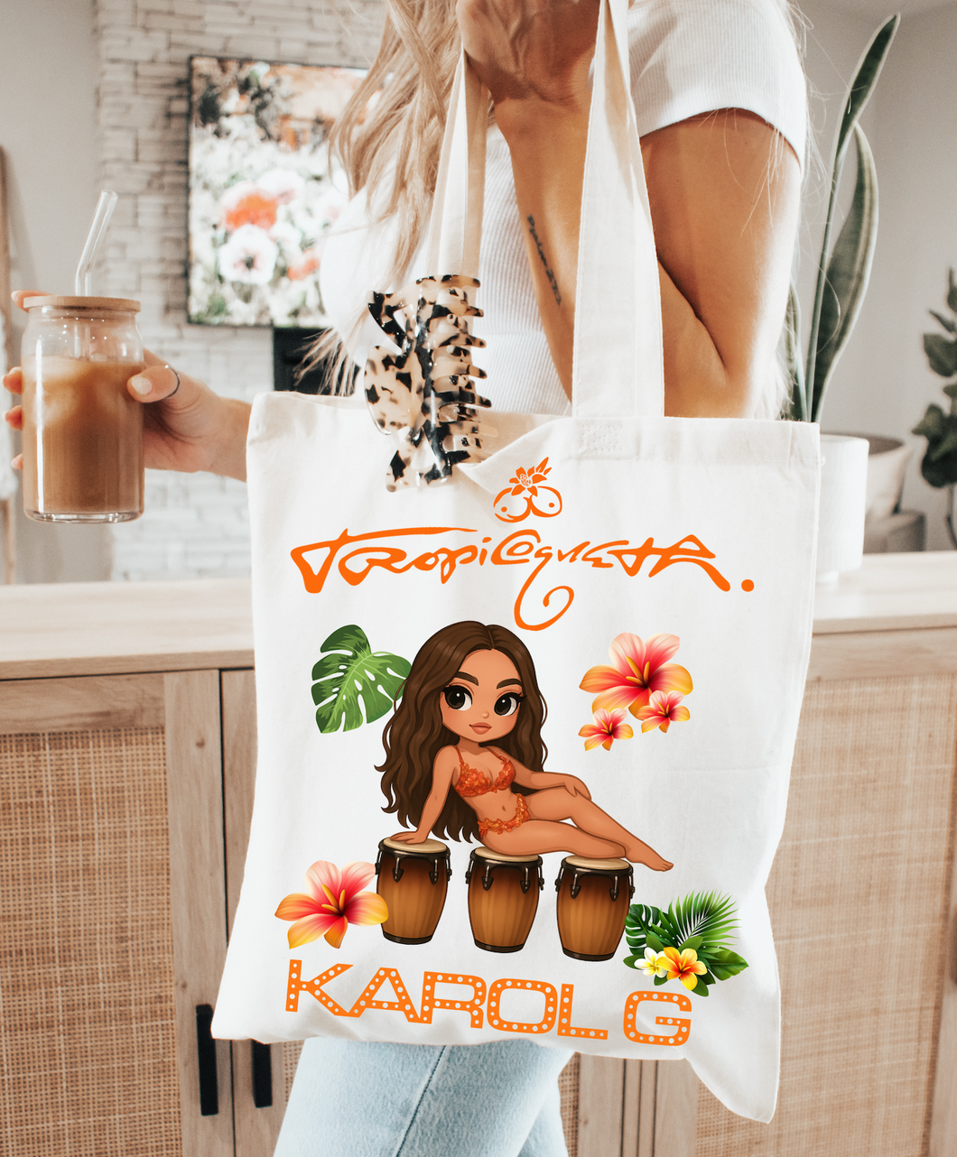 Karol G Conga tote bag