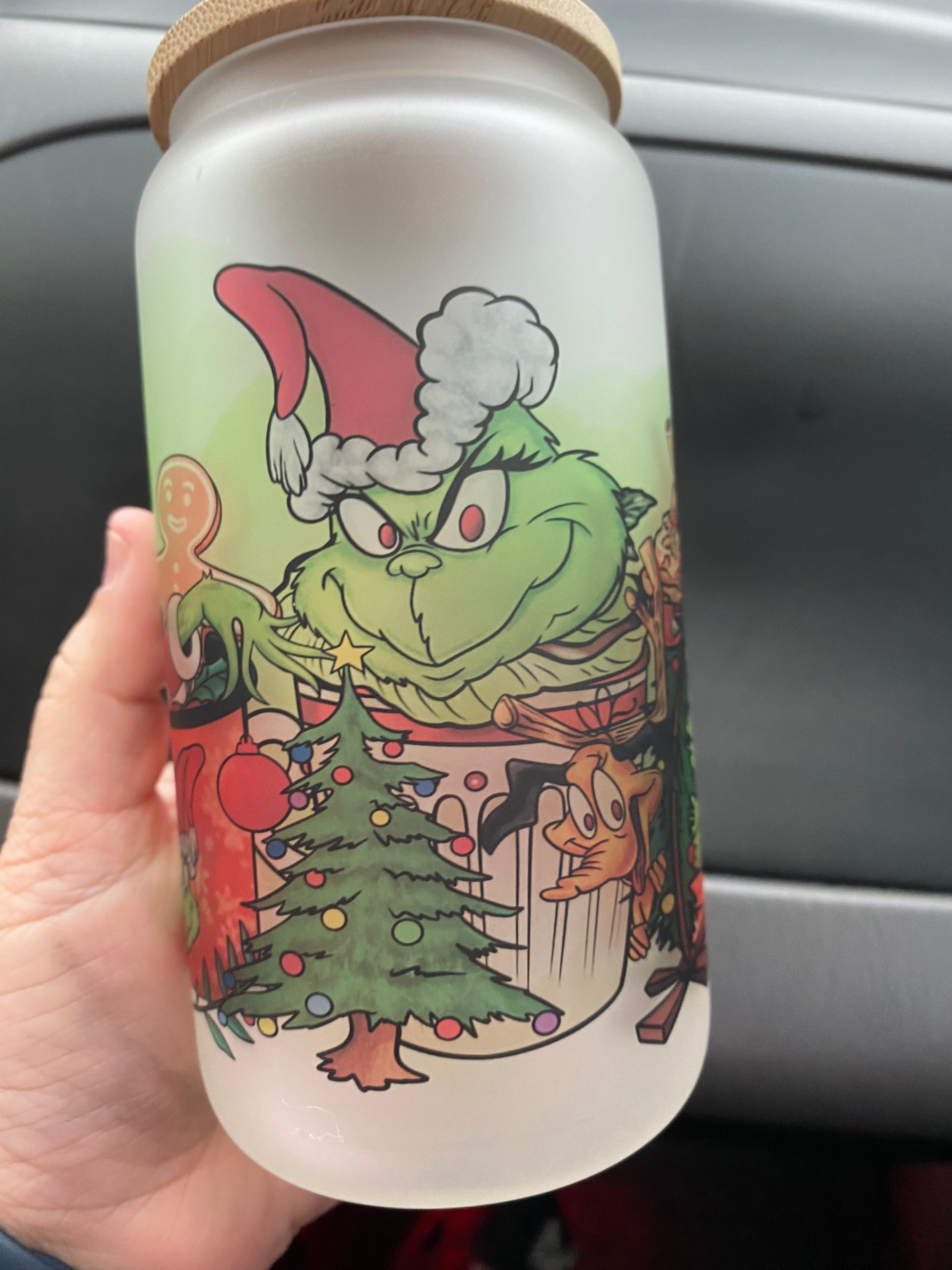 Grinch frost Libby glass cup – WandaKreates