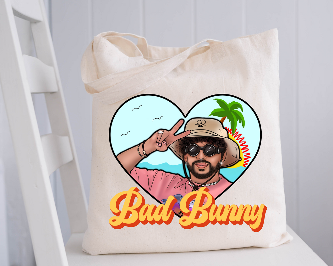 Bad Bunny summer tote bag