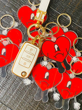 Load image into Gallery viewer, Bad Bunny Heart Keychains
