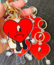 Load image into Gallery viewer, Bad Bunny Heart Keychains
